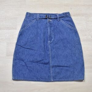 90s Y2K Faded Glory Denim Jean Skirt 90s Belted Western Grunge Size 4 VTG
